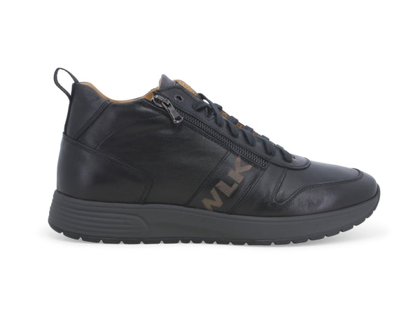 Melluso Scarpe Uomo Mezza Altezza Lacci e Zip Tomaia Pelle Nera U16253W-239056